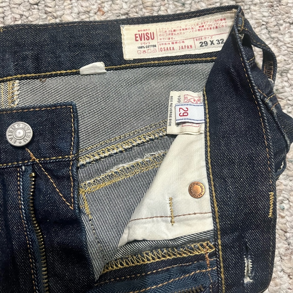 EVISU RAW DENIM. NEVER WORN